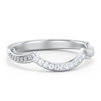 Diamond Accent Arched Wedding Band