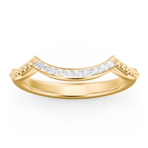 Diamond Accent Arched Wedding Band