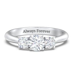 Classic 3-Stone Diamond Engagement Ring