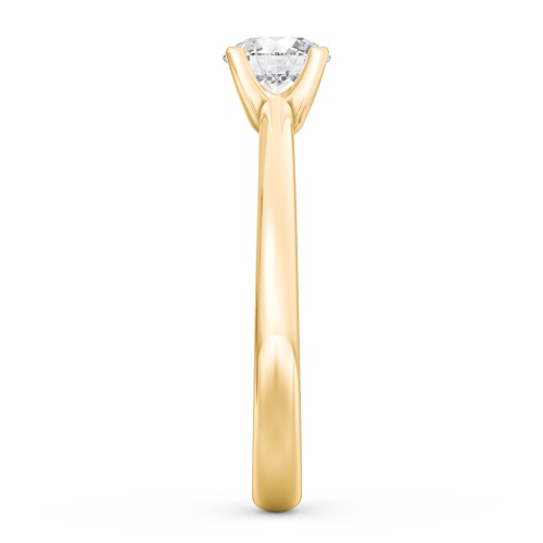 Modern Round Solitaire Engagement Ring