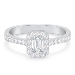 Micro Pavé Halo Diamond Engagement Ring