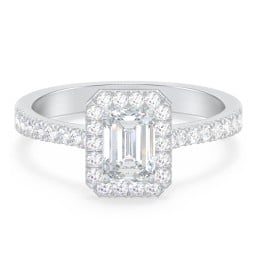 Micro Pavé Halo Diamond Engagement Ring