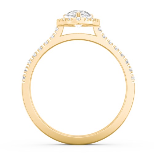 Micro Pavé Halo Diamond Engagement Ring