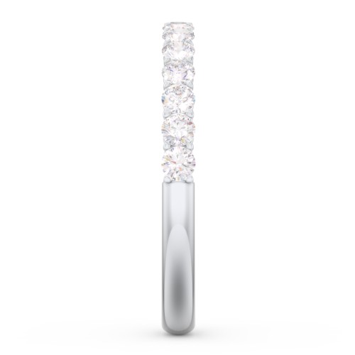 Classic Shared Prong Half Eternity Wedding Band - 1/2 ct. tw. – 14K White Gold with Lab Diamonds