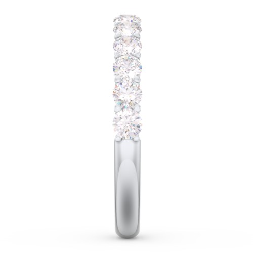 Classic Shared Prong Half Eternity Wedding Band - 3/4 ct. tw. – 14K White Gold with Lab Diamonds