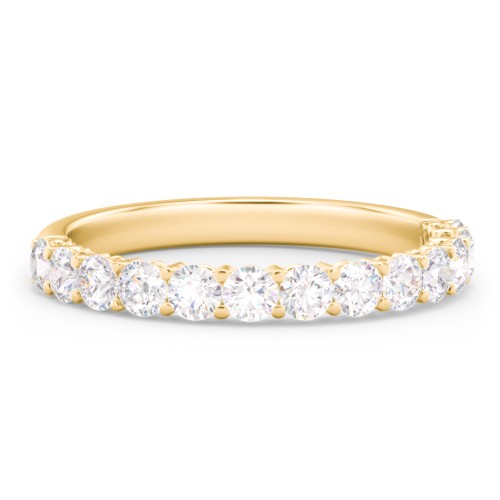 Classic Shared Prong Half Eternity Wedding Band - 3/4 ct. tw. – 10K Yellow Gold with Lab Diamonds