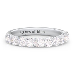 Classic Shared Prong Half Eternity Wedding Band - 1 ct. tw.