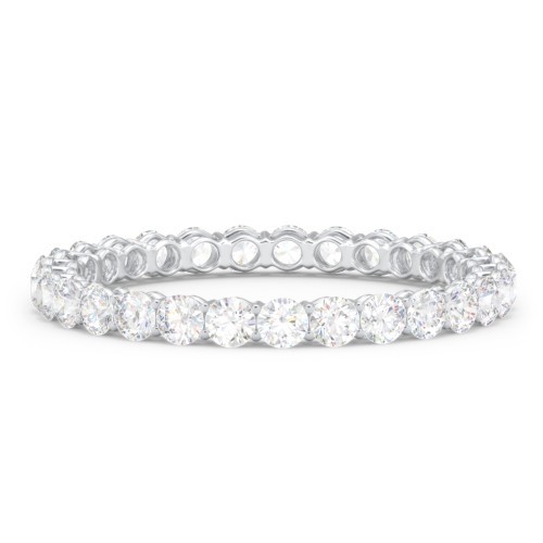 Classic Shared Prong Eternity Wedding Band - 3/4 ct. tw. – 14K White Gold with Lab Diamonds