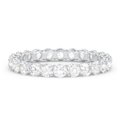 Classic Shared Prong Eternity Wedding Band - 1 1/4 ct. tw. – 14K White Gold with Lab Diamonds