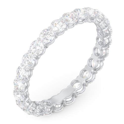 Classic Shared Prong Eternity Wedding Band - 1 1/4 ct. tw. – 14K White Gold with Lab Diamonds