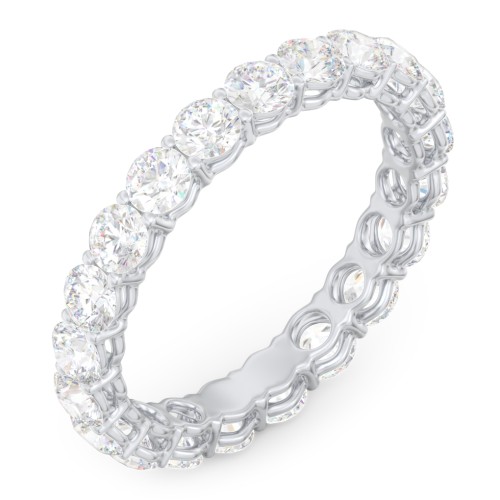 Classic Shared Prong Eternity Wedding Band - 2 ct. tw. – 14K White Gold with Lab Diamonds