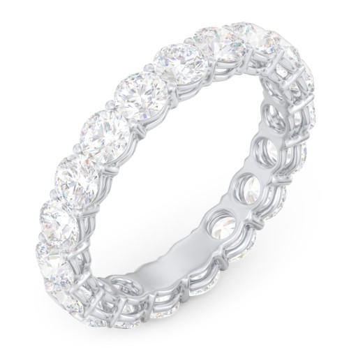 Classic Shared Prong Eternity Wedding Band - 3 ct. tw. – 14K White Gold with Lab Diamonds
