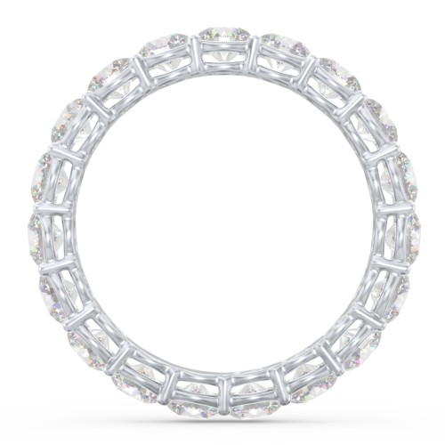 Classic Shared Prong Eternity Wedding Band - 3 ct. tw. – 14K White Gold with Lab Diamonds