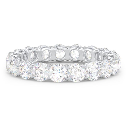 Classic Shared Prong Eternity Wedding Band - 3 ct. tw. – 14K White Gold with Lab Diamonds