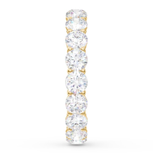Classic Shared Prong Eternity Wedding Band - 3 ct. tw. – 10K Yellow Gold with Lab Diamonds