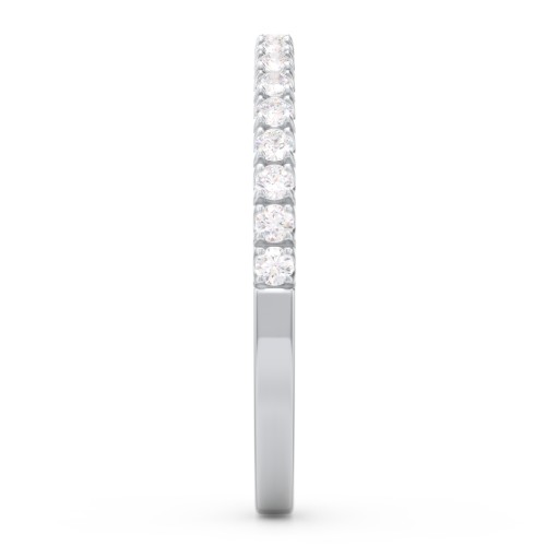 Micro Pavé Half Eternity Wedding Band - 1/4 ct. tw. – 14K White Gold with Lab Diamonds