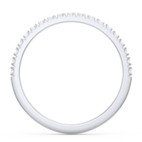 Micro Pavé Half Eternity Wedding Band - 1/4 ct. tw. – 14K White Gold with Lab Diamonds