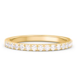 Micro Pavé Half Eternity Wedding Band - 1/3 ct. tw. in 10K Solid Yellow Gold with Lab Diamonds