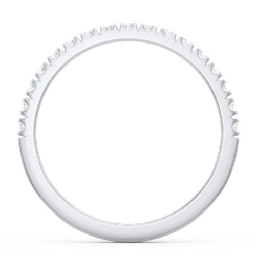 Micro Pavé Half Eternity Wedding Band - 1/3 ct. tw. – 14K White Gold with Lab Diamonds