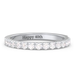 Micro Pavé Half Eternity Wedding Band - 1/2 ct. tw.