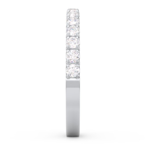 Micro Pavé Half Eternity Wedding Band - 1/2 ct. tw. – 14K White Gold with Lab Diamonds