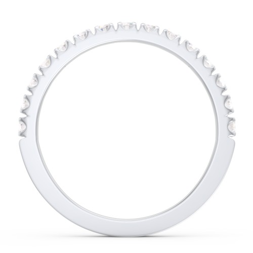 Micro Pavé Half Eternity Wedding Band - 1/2 ct. tw. – 14K White Gold with Lab Diamonds