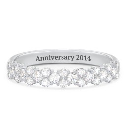 Modern Multi-Stone Half Eternity Wedding Band