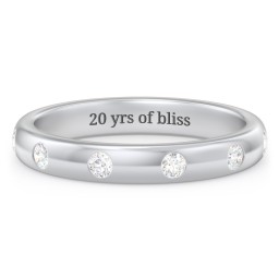 Flush Set Diamond Eternity Wedding Band