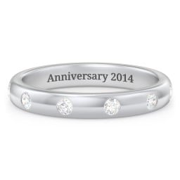 Flush Set Diamond Eternity Wedding Band