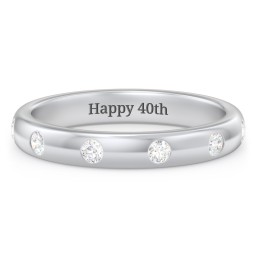 Flush Set Diamond Eternity Wedding Band