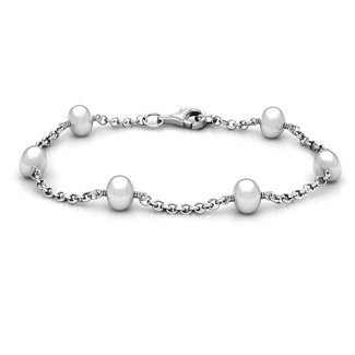 Linked Freshwater Pearl Bracelet