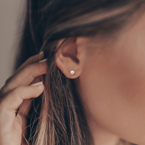 Classic Freshwater Pearl Stud Earrings – Sterling Silver