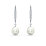 Pavé Bar Drop Pearl Earrings