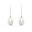 Sterling Silver Oval Freshwater Pearl Earrings – Sterling Silver