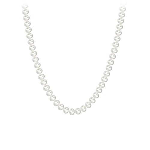 Classic 6mm Freshwater Pearl Necklace with Sterling Silver Clasp