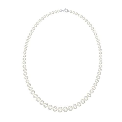 Graduated Freshwater Pearl Necklace With Sterling Silver Clasp