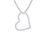 Pavé Heart Pendant with Diamond Accents – Sterling Silver