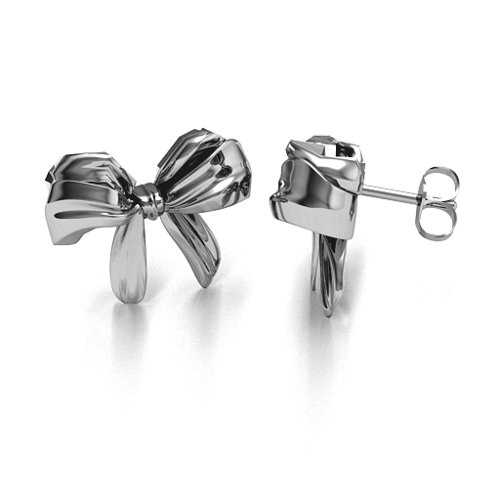 Bow Earrings – Sterling Silver