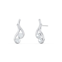 Multi Stone Raindrop Earrings in 925 Sterling Silver with Aquamarine and Blue Topaz