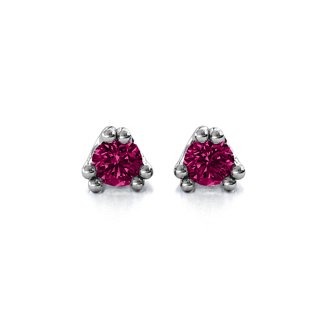 Double Prong Solitaire Stud Earrings
