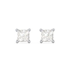 Princess Cut Stud Earrings