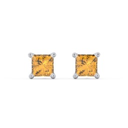 Princess Cut Stud Earrings