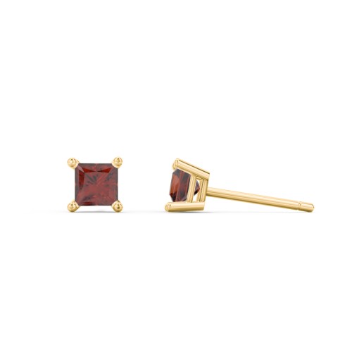 Princess Cut Stud Earrings