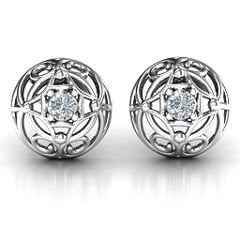 Elegant Filigree Dome Earrings