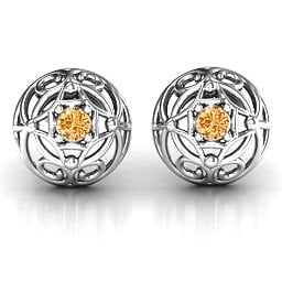 Elegant Filigree Dome Earrings