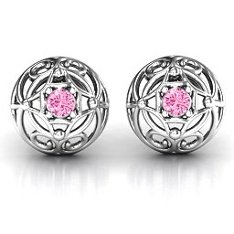 Elegant Filigree Dome Earrings