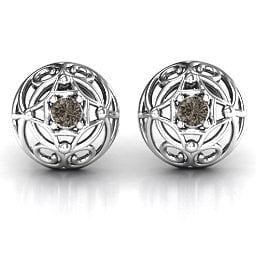 Elegant Filigree Dome Earrings