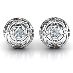 Elegant Filigree Dome Earrings