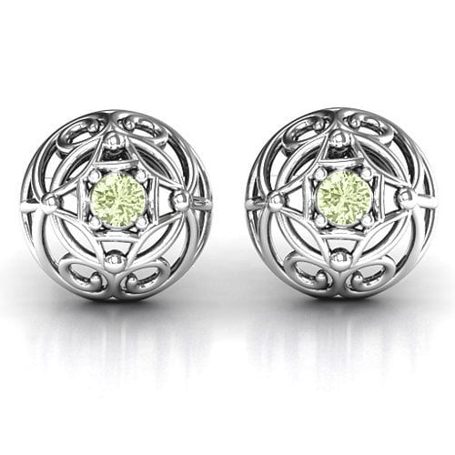Elegant Filigree Dome Earrings