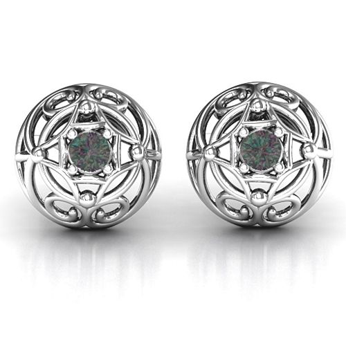Elegant Filigree Dome Earrings